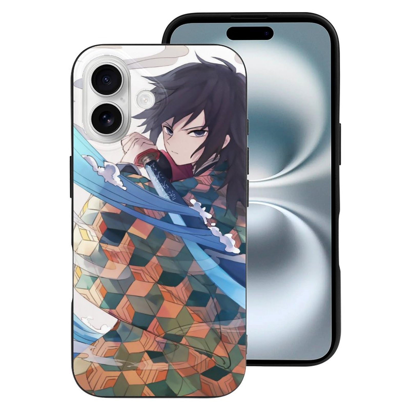 鬼滅の刃 冨岡義勇 スマホグッズ 冨岡義勇 強化ガラスiPhoneケース